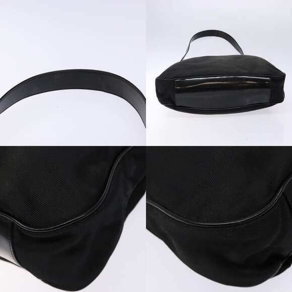 GUCCI Bamboo Shoulder Bag Canvas Black Silver 001 2123 001 2123 - Picture 10 of 12
